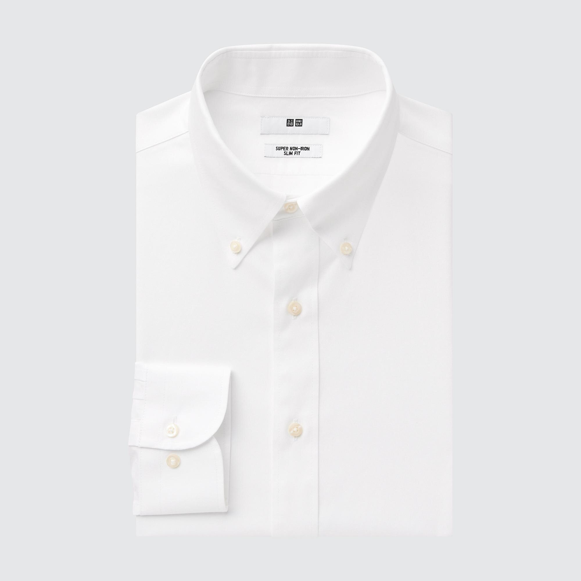 Super Non-Iron Slim-Fit Long-Sleeve Shirt (Button Down Collar) (Men) | UNIQLO US | UNIQLO (US)
