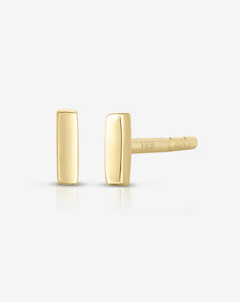 Mini Gold Line Studs | Ring Concierge