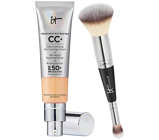 IT Cosmetics CC+ Cream SPF 50 Foundation with Brush | QVC