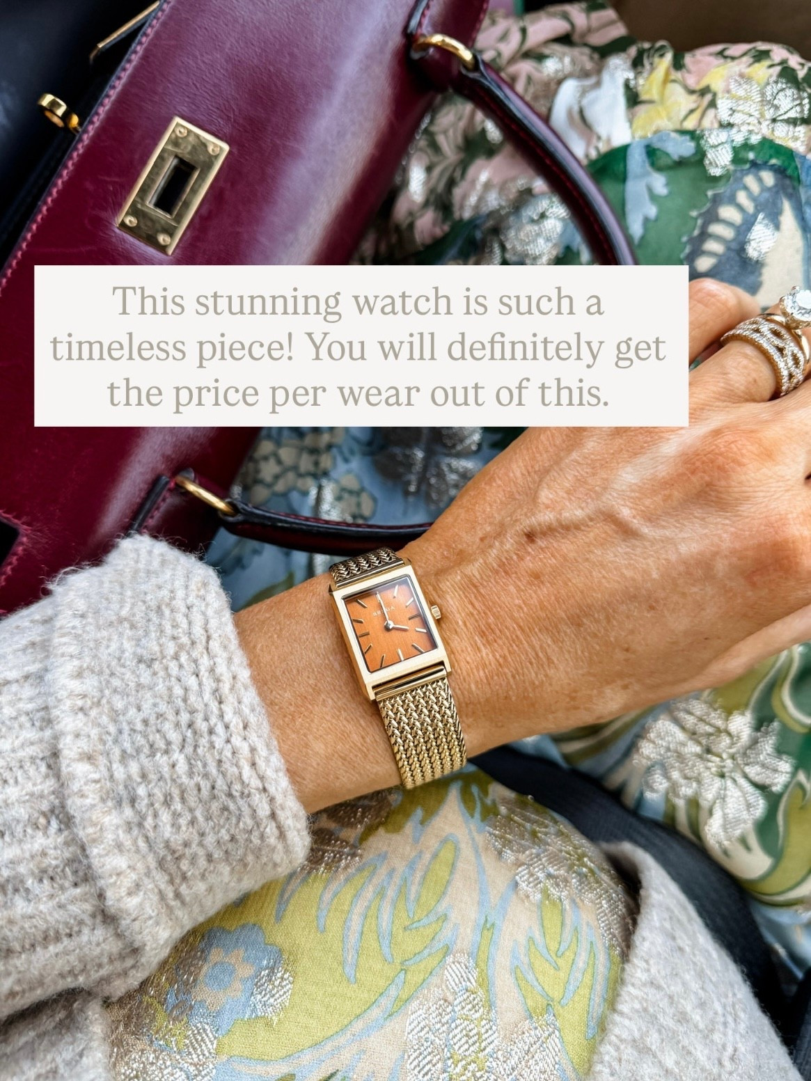 This watch is so pretty, and for a nice watch, this is a great price in my opinion! 

Loverly Grey, watch, women’s watch, everyday jewelry, Shopbop, accessories, bracelet 

#LTKSeasonal