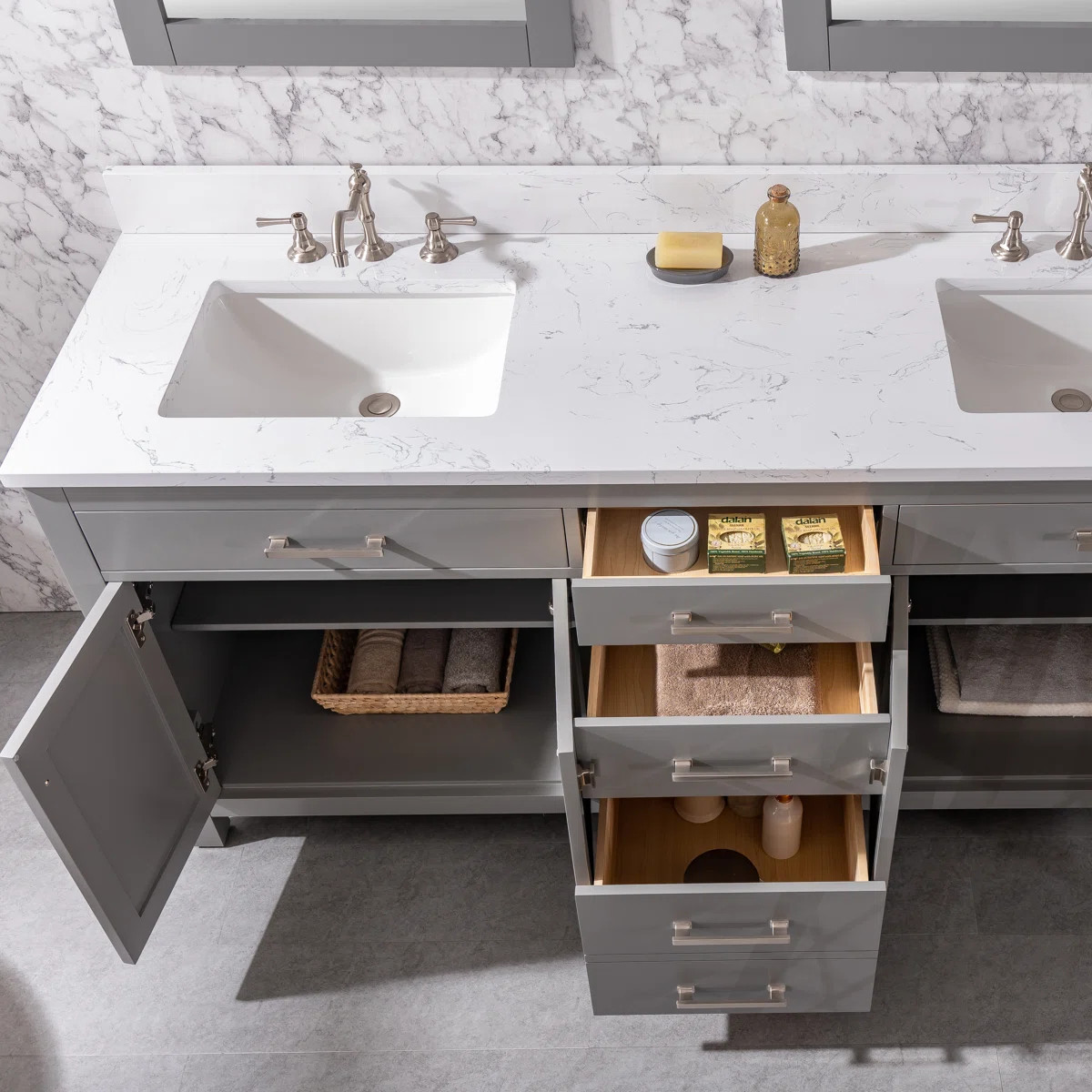 Ajhane 72" Double Bathroom Vanity Set | Wayfair North America