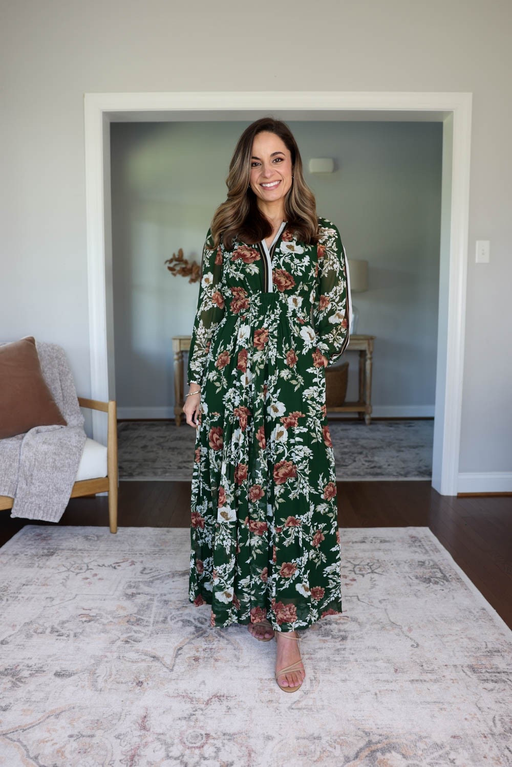 Fall family photo dresses for petites 

Brown dress (Amazon): xs 
Green dress (Amazon): xs 
Green floral (Anthropologie): petite xxs 
Shoes (Quince): true to size 

For size comparison, I’m 4’10” 105lbs. My measurements are 32”, 24”, 36”. I typically wear petite xxs/00/24 and have a 25” ankle inseam and a 27.5-28” full length inseam.

#LTKPetite