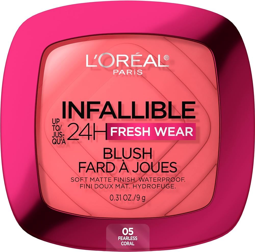 L'Oreal Paris Infallible Up to 24H Fresh Wear Soft Matte Blush, Blendable, Long-Lasting and Water... | Amazon (US)