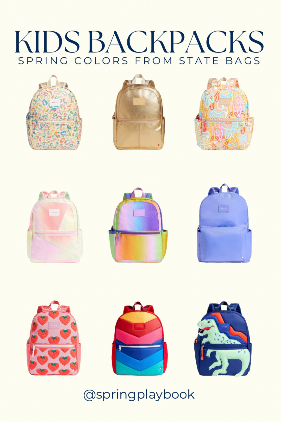 STATE Bags kids backpack in Spring colors. These backpacks come in various sizes. Some go up to adult size. 

#createdcolorful #createdcolorfulspring #hocspring #tcispring #pcaspring #lightspring #warmspring #truespring #brightspring #clearspring #paintboxspring #bluespring #springkids #backtoschool

#LTKKids #LTKFamily #LTKTravel