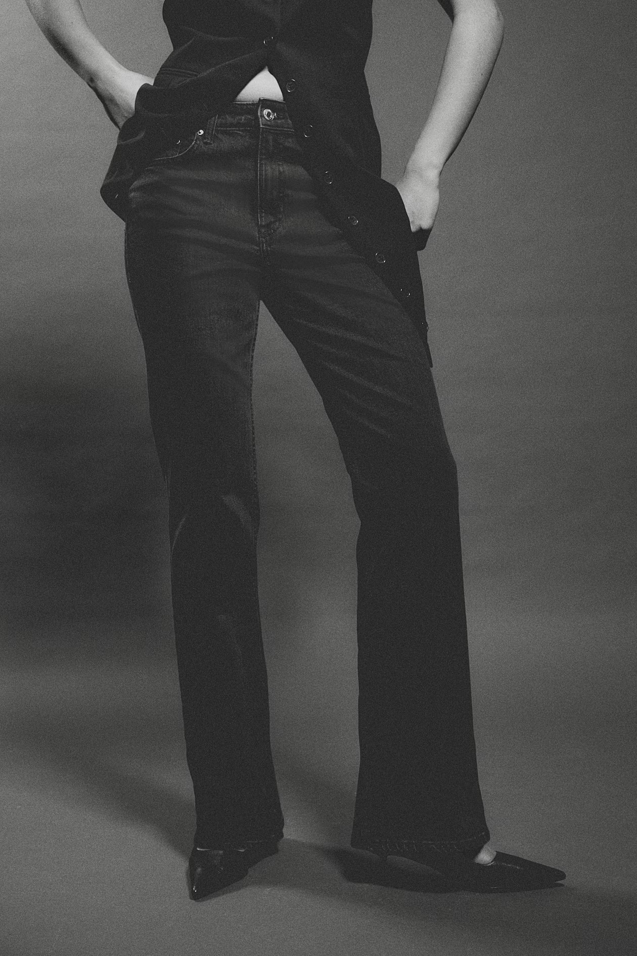 Bootcut High Jeans - Negro - MUJER | H&M ES | H&M (FR, IT, ES, PT, BE)