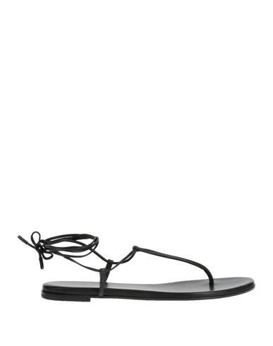 Gianvito Rossi Woman Thong sandal Black Size 11.5 Leather | YOOX (US)