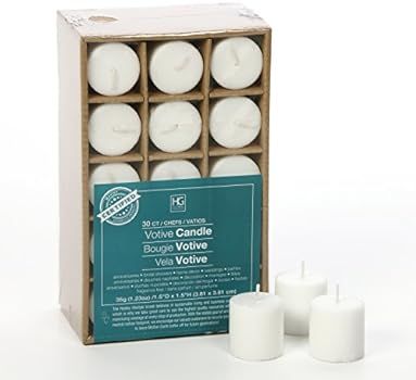 Amazon.com: Hosley's Set of 30 Unscented White Votive Candles : Home & Kitchen | Amazon (US)