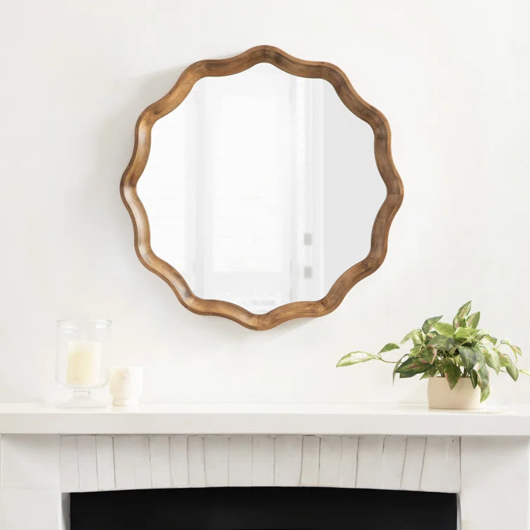 Canonbury Wood Scalloped Wall Mirror | Wayfair North America