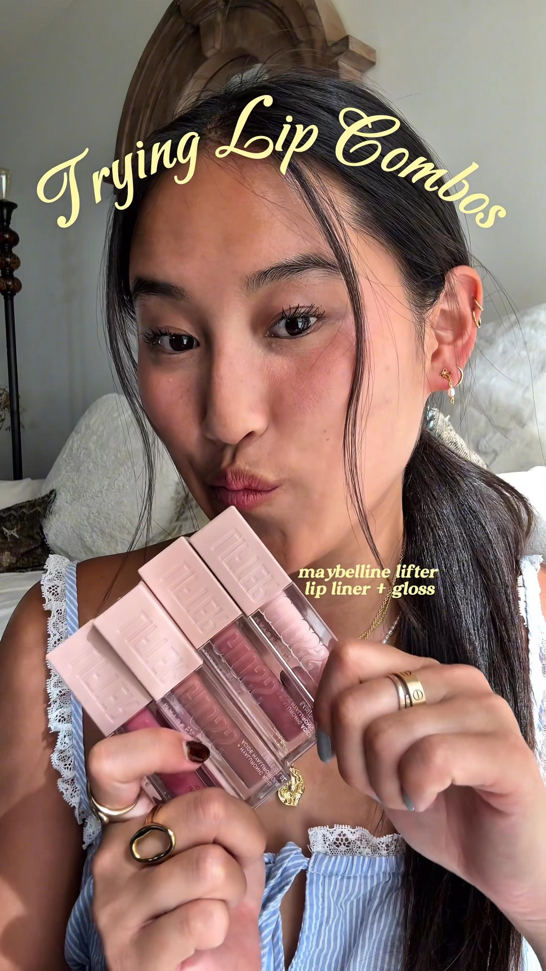 maybelline lifter lip liner + gloss lip combos on asian skin💗 

PRODUCTS USED:
02 lets bounce / 04 silk
03 player / 02 ice
06 line leader / 21 gummy bear
01 cross the line / 08 stone

LIP COMBO
LIP LINER
LIP GLOSS
SUMMER MAKEUP
SWATCHES

#LTKFindsUnder100 #LTKStyleTip #LTKBeauty