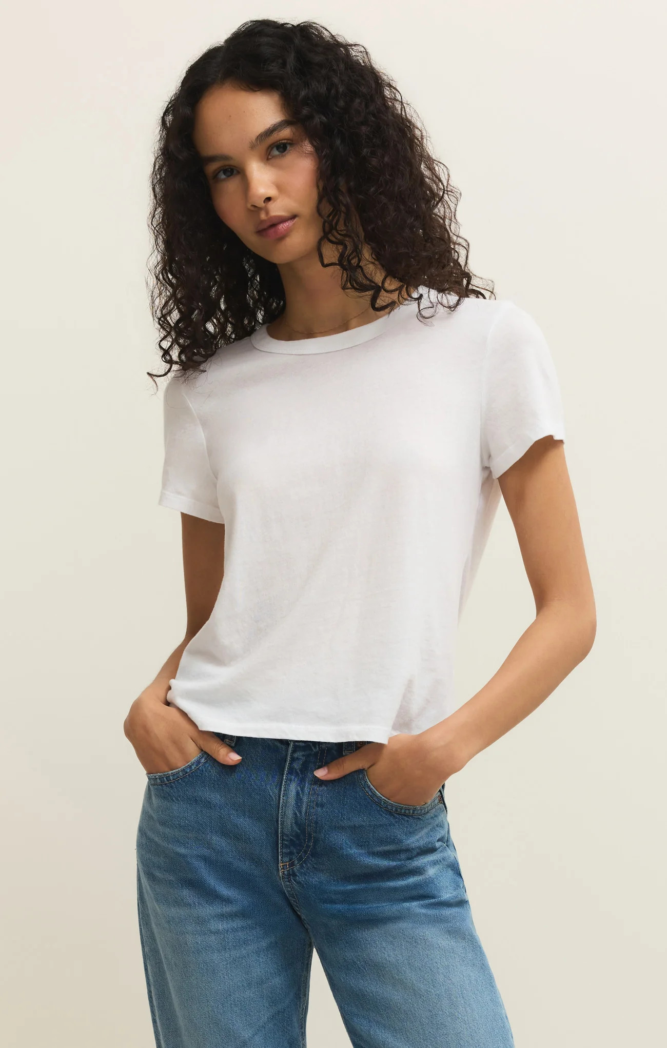 Junie Cotton Tee - White / Large | Z Supply