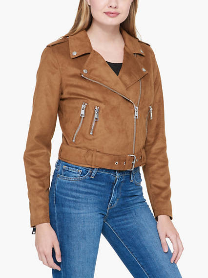 Levi's Faux Suede Moto Jacket - Women's L | LEVI'S (US)
