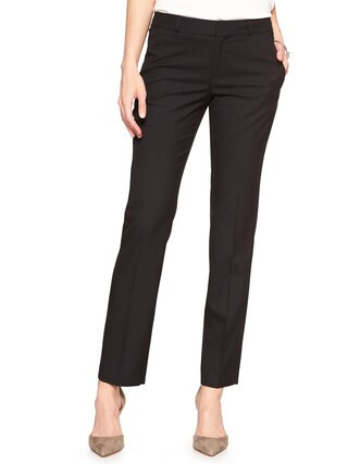 Washable Ryan Classic Black Slim Straight Pant | Banana Republic Factory