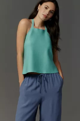 By Anthropologie Halter Open-Back Sweater Tank | Anthropologie (US)