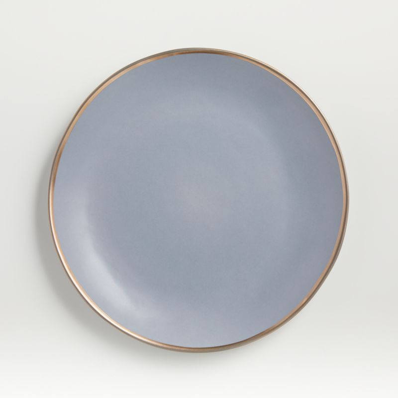 Addison Grey Gold Rim Dinner Plate + Reviews | Crate and Barrel | Crate & Barrel