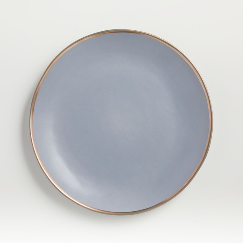 Addison Grey Gold Rim Dinner Plate + Reviews | Crate & Barrel | Crate & Barrel