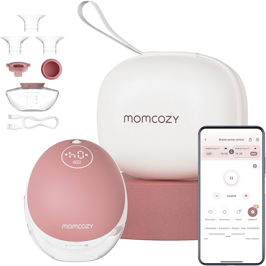 Momcozy Breast Pump Hands Free Mobile Flow | M9, App Discreet Control with Personalized Multi-Mod... | Amazon (US)