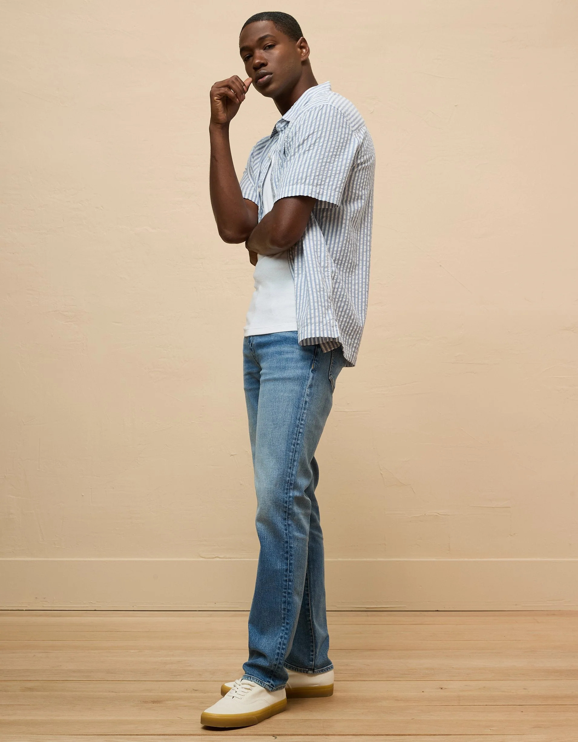 AE AirFlex+ Athletic Straight Jean | Shop Simon