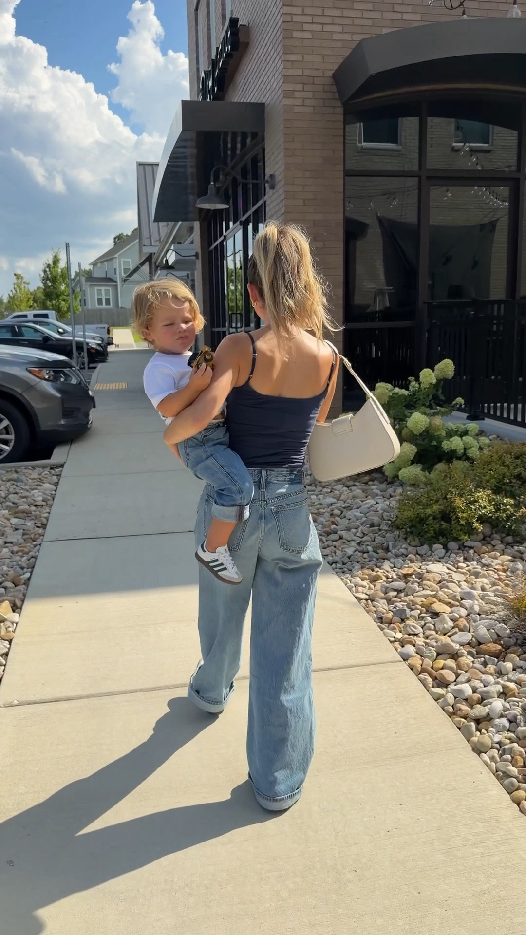 #abercrombiepartner @abercrombiekids 13/10 recommend twinning with your mini ⚽️🤍🧸🏎️ both of our denim is on SALE! I’m 5’2 wearing a 24 regular and Banksy is 24 months wearing a 3T! Can’t get over how cute the Abercrombie toddler section is 😍 40% Off All Kids Jeans, 20-50% off Adult Jeans + 20% Off Almost Everything Else! Code DENIMAF stacks for an extra 15% off

Denim Promo: *Offer valid in stores and online
August 5, 2026 to August 10, 2026 in US/CA.
Excludes clearance. Online price reflects discount.
• Extra 20% Off: *Offer valid in stores and online
August 5, 2026 to August 10, 2026 in US/CA.
Exclusions apply as indicated. Online price reflects discount.
• Promo Code: **Use code DENIMAF to get an additional 15% off almost everything in stores and online at checkout from August 5, 2026 to August 10, 2026 in US/CA. Exclusions apply.
See details online.

#LTKdayinmylife #LTKKids #LTKSaleAlert