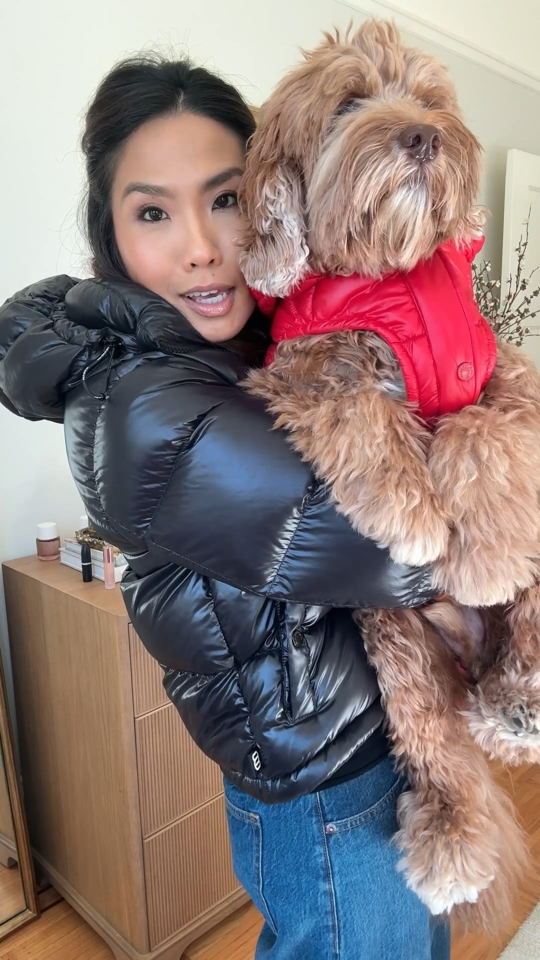 I got Hudson a Ruff Puff!!!! He’s wearing a medium but it’s a little big so I’m gonna get a small!