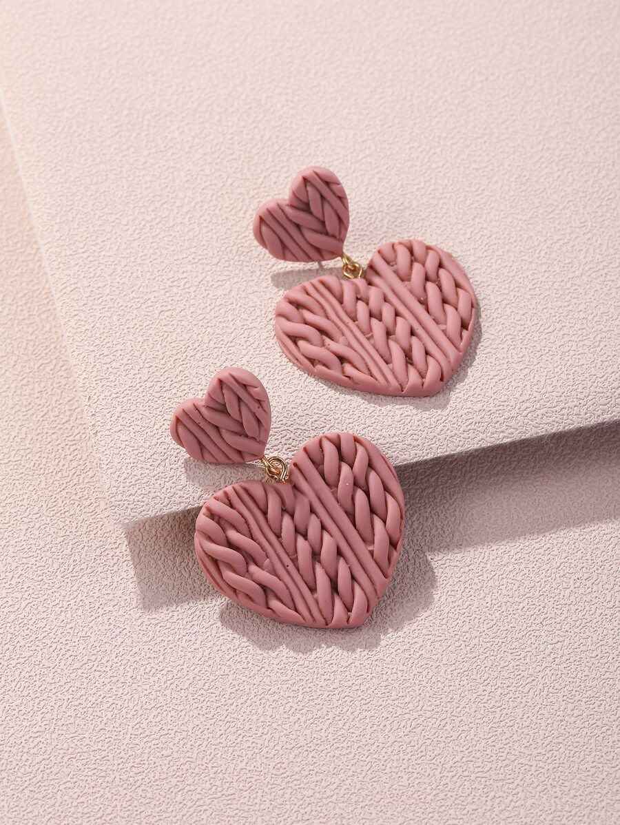 Heart Drop Earrings SKU: sj2210178081389196(100+ Reviews)$1.50Make 4 payments of $0.37 $1.43Join ... | SHEIN
