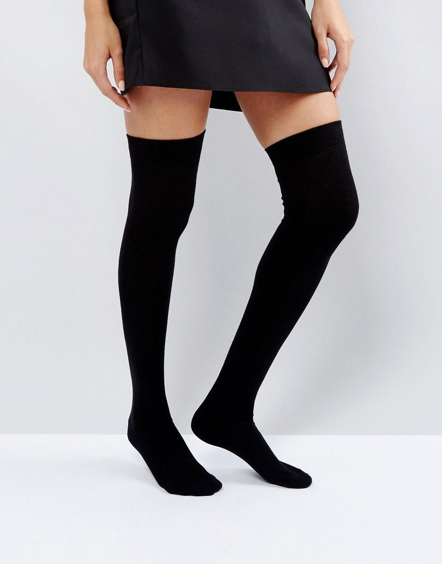 ASOS DESIGN thigh high socks - Black | ASOS US