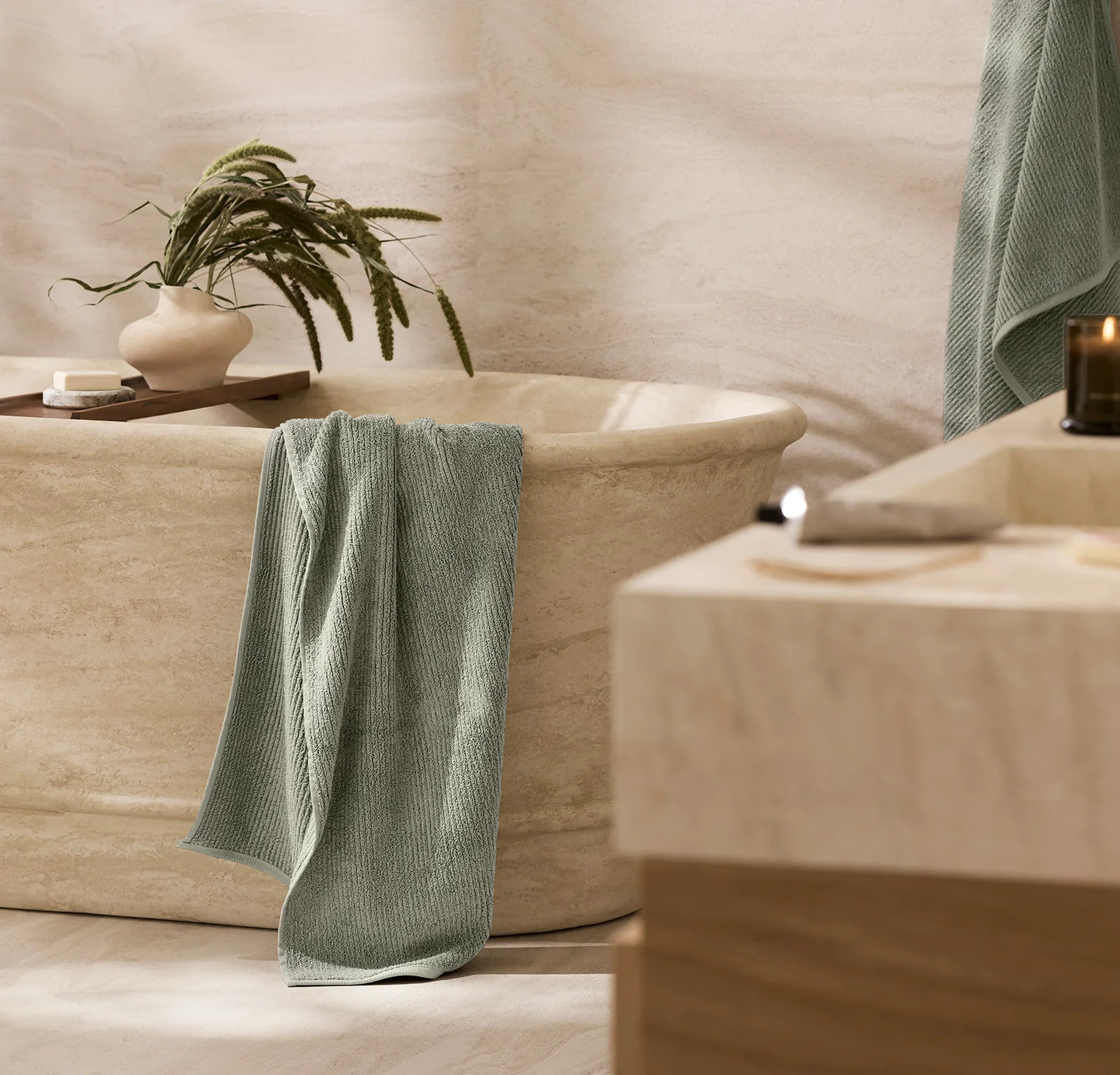 Turkish Ribbed Bath Towel | Boll & Branch