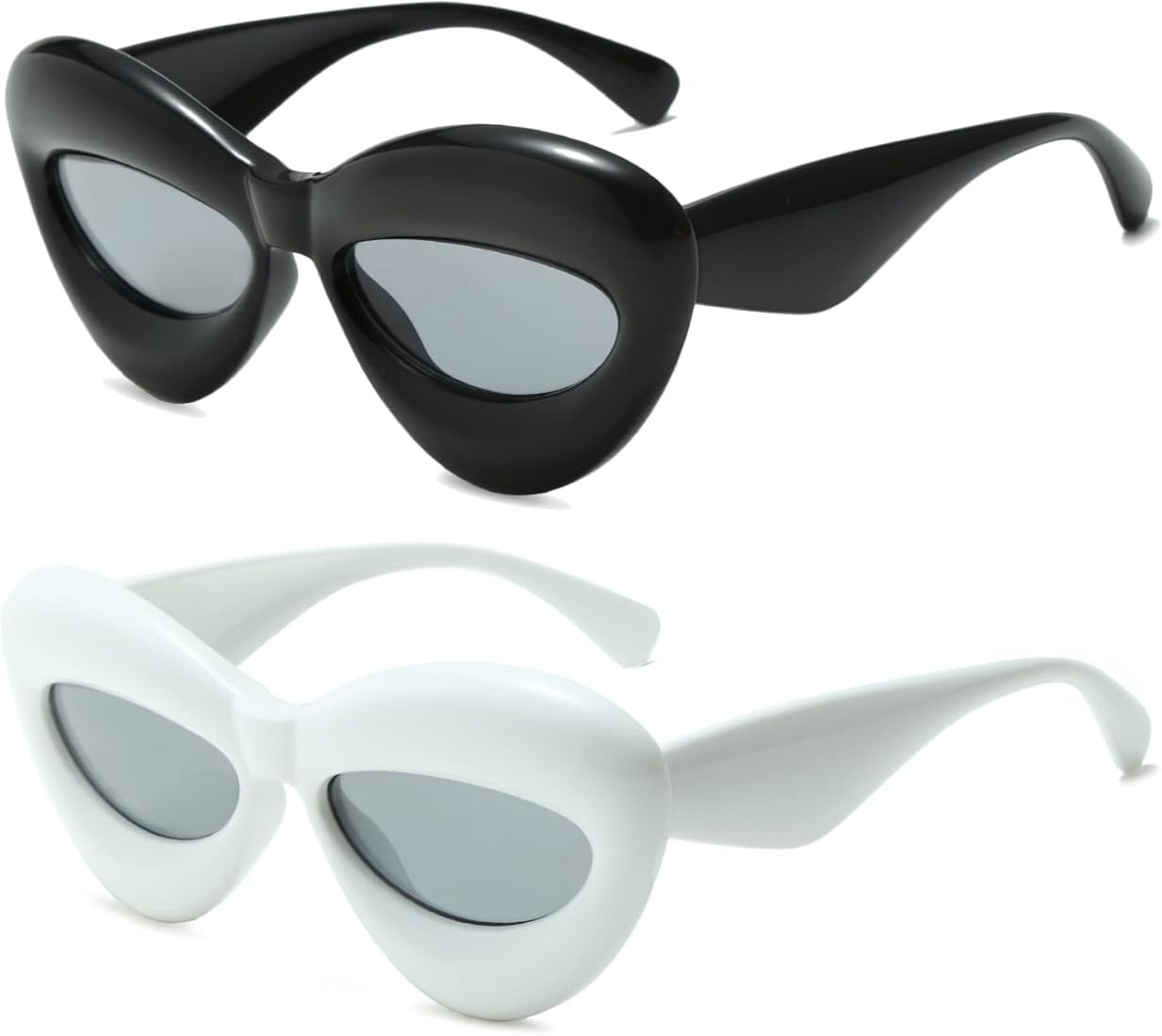 Sexy Lip Sunglasses - Unique Women Cute Cat Eye Sunglasses Thick Frame Candy Color Novelty Cool P... | Amazon (UK)