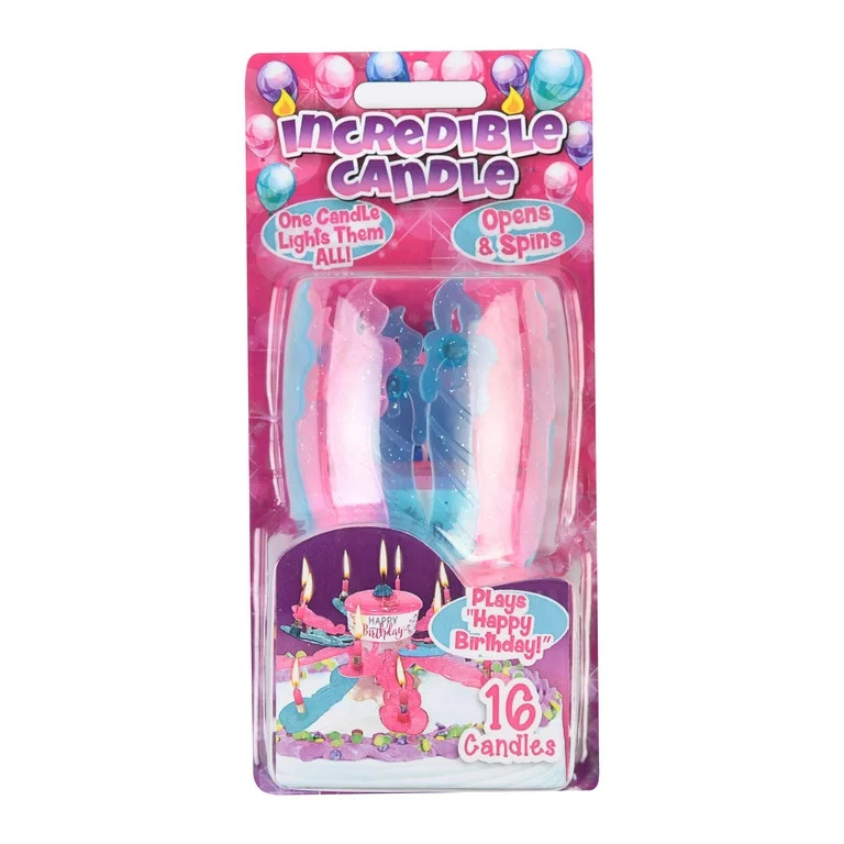 Best Party Ever Incredible Candle, Birthday, Pink and Teal | Walmart (US)