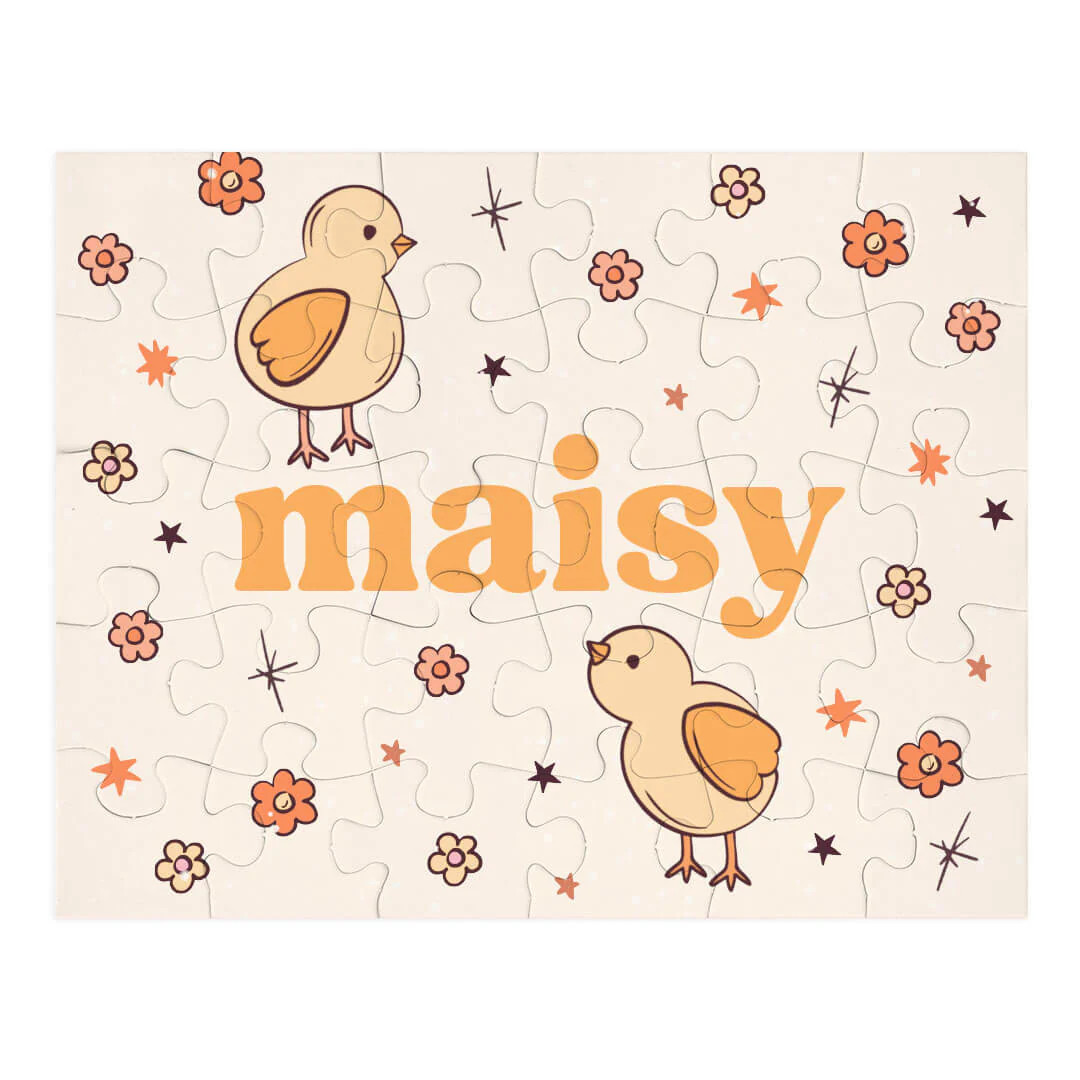 Kids Personalized 30 Piece Puzzle | Cutie Chicks | Caden Lane