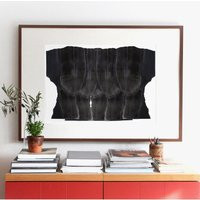 Minimalist People Print Of Contemporary Black Abstract Painting, Modern Wall Art Decor Living Room,  | Etsy (UK)