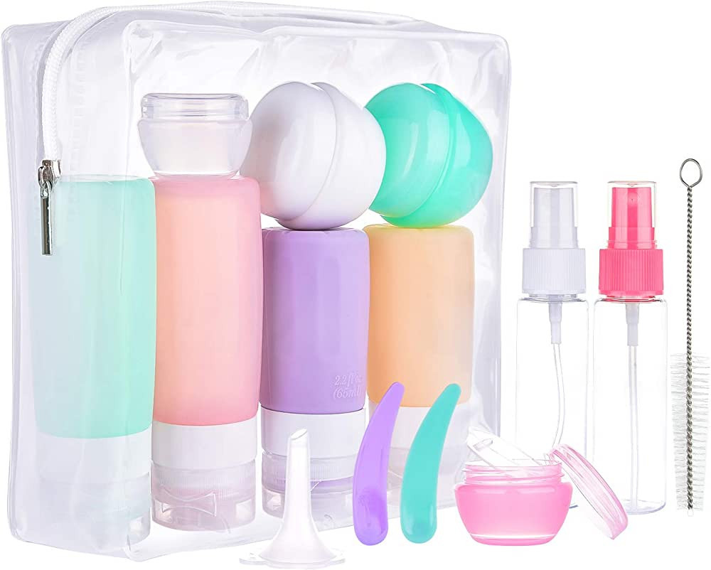 Morfone 16 Pack Travel Bottles Set for Toiletries, TSA Approved Travel Containers Leak Proof Sili... | Amazon (US)