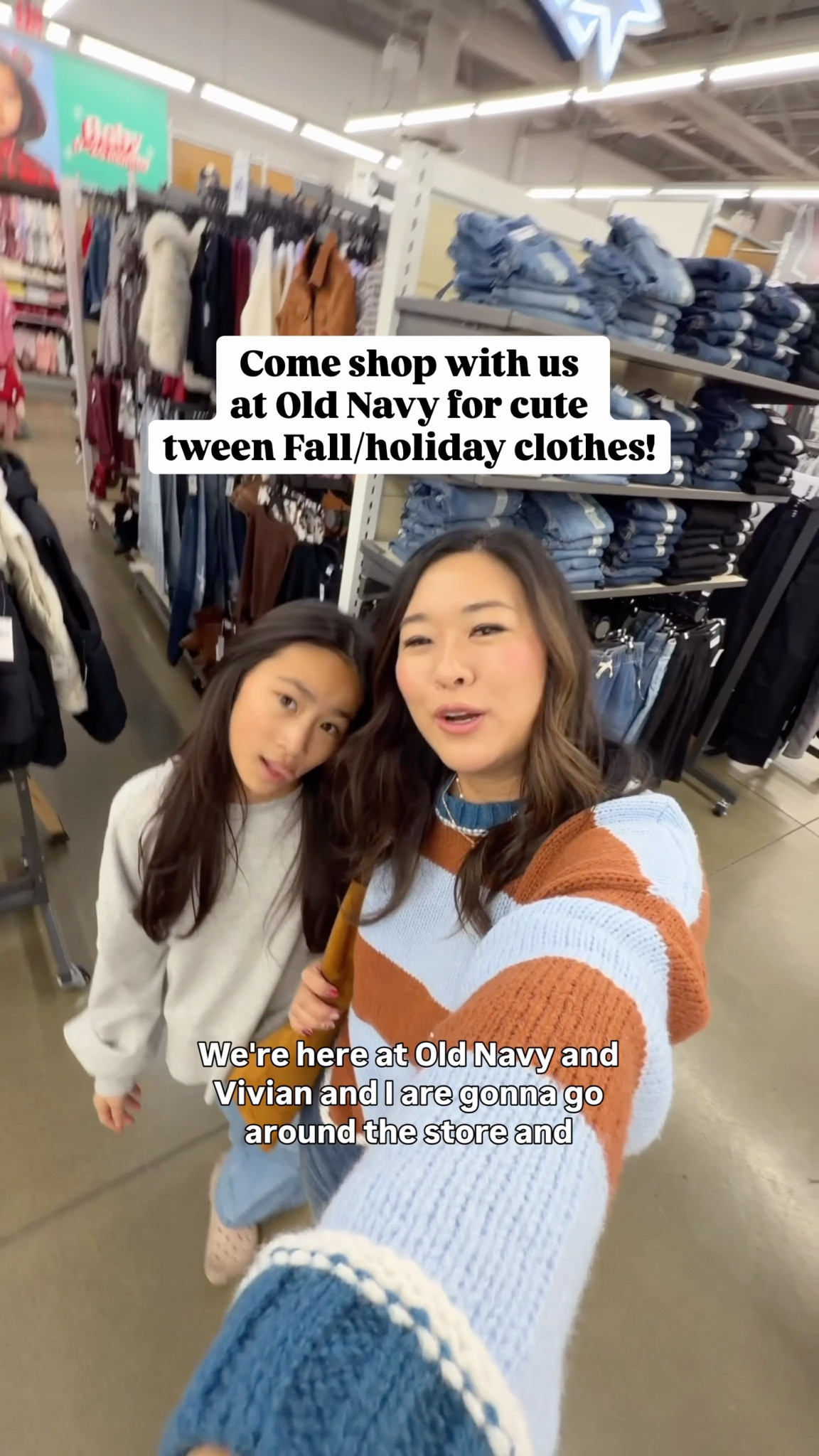 Tween girl fashion haul from Old Navy // fall fashion // bow sweaters // wide leg denim // comfy loungewear 