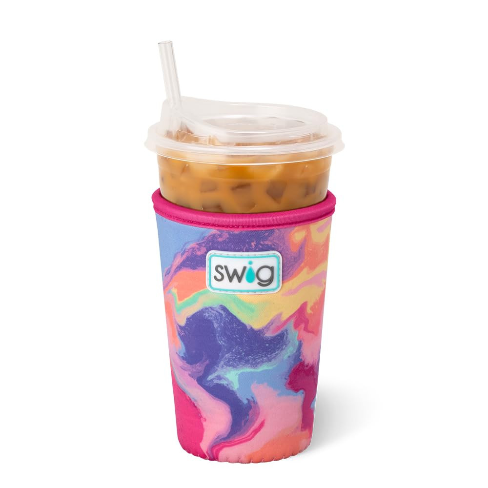 Swig Life Medium Iced Cup Coolie, Standard 22oz Iced Coffee Cup Insulator Sleeve with Handle, Neo... | Amazon (US)