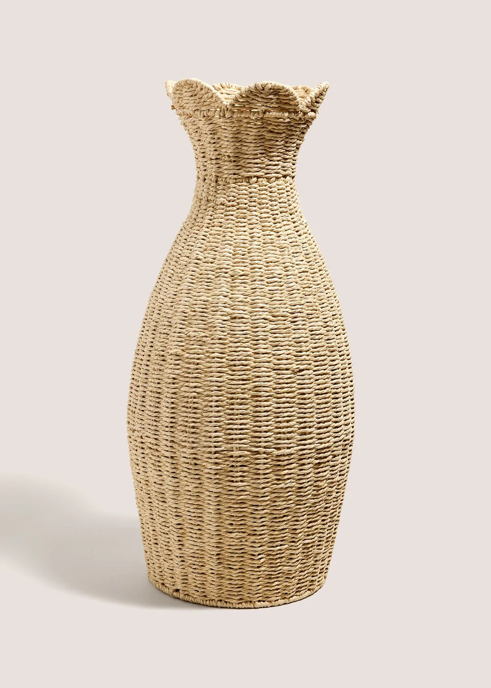 Scallop Edge Woven Vase | Matalan (UK)