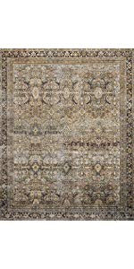 Loloi ll Layla Collection Printed Vintage Persian Area Rug 9'0" x 12'0" Olive/Charcoal | Amazon (US)
