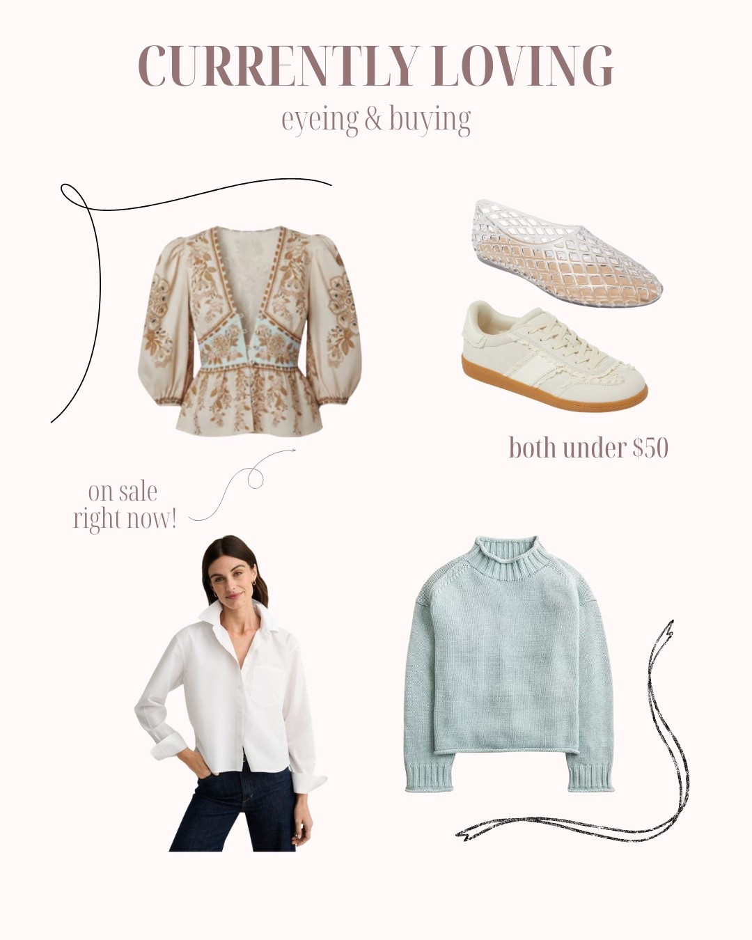 Currently Loving

Spring shirt, spring sweater, button down, Farm Rio, jelly flat



#LTKSeasonal #LTKSaleAlert #LTKWorkwear