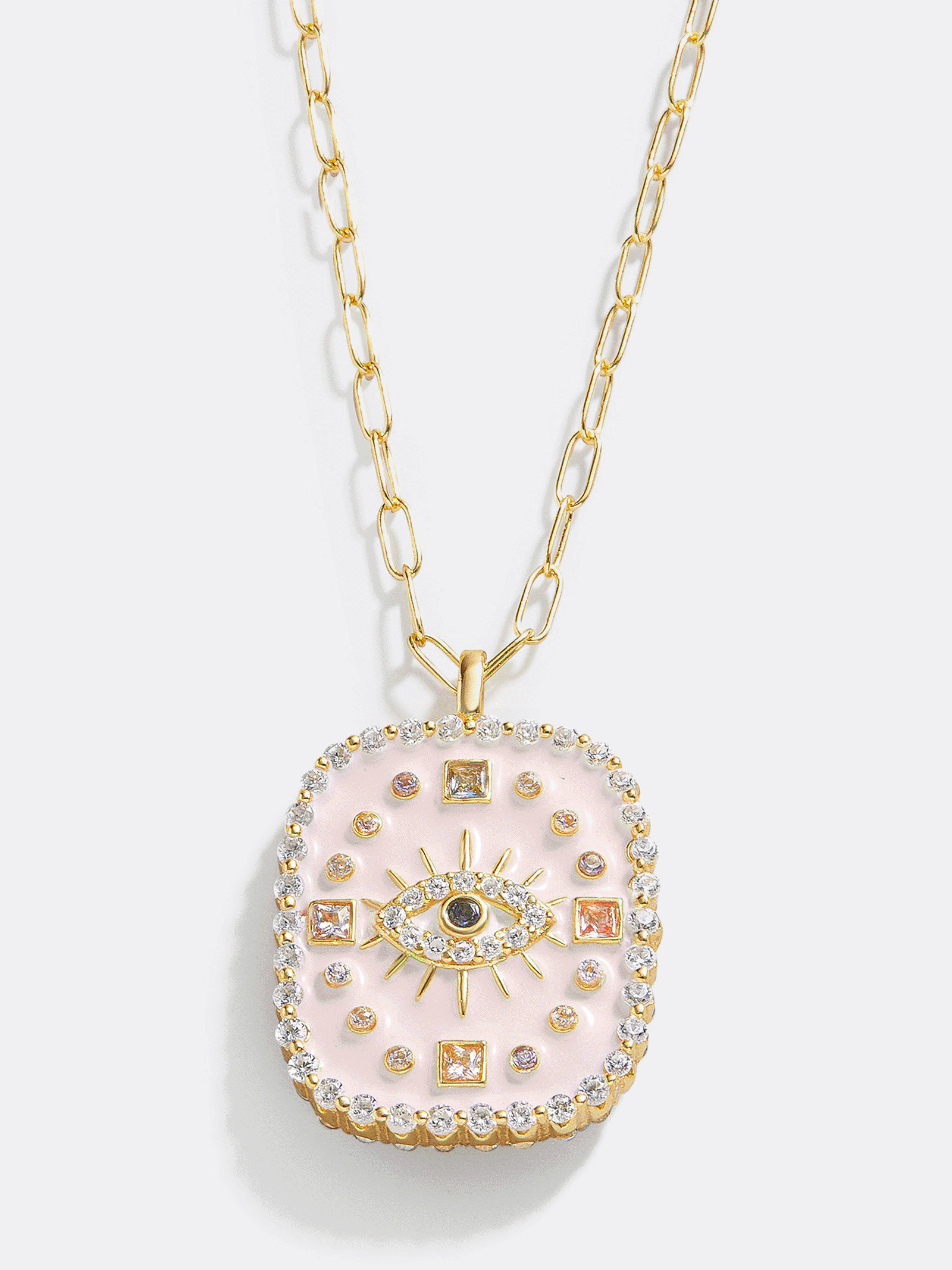 Evil Eye 18K Gold Medallion Necklace | BaubleBar (US)