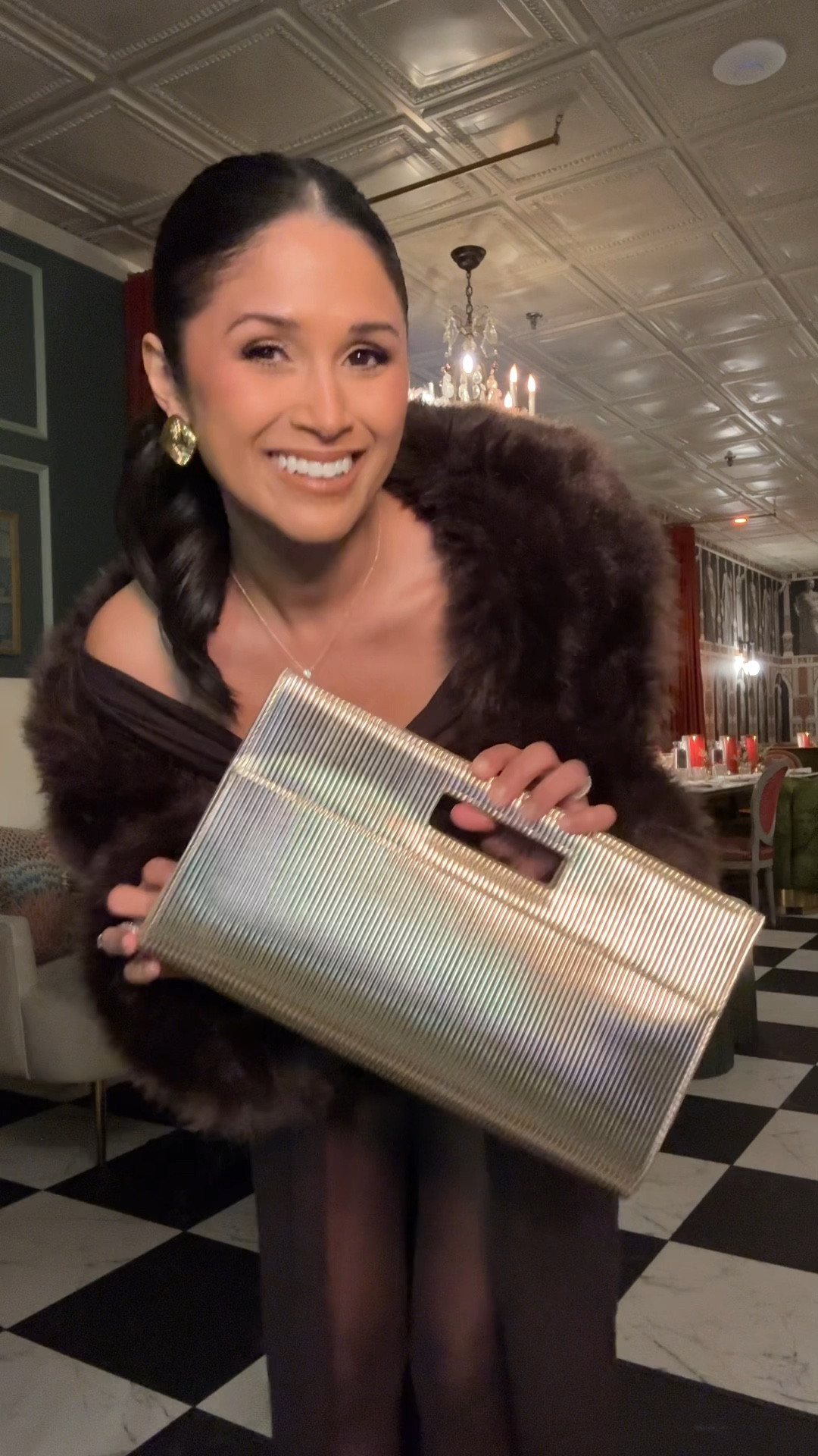 Absolutely love these sequin micro shorts paired with this off the shoulder top and faux fur cardigan for a holiday party look! 
Take 20% OFF my clutch with code: HAUTE20
#holidaypartystyle 


#LTKHoliday #LTKGiftGuide