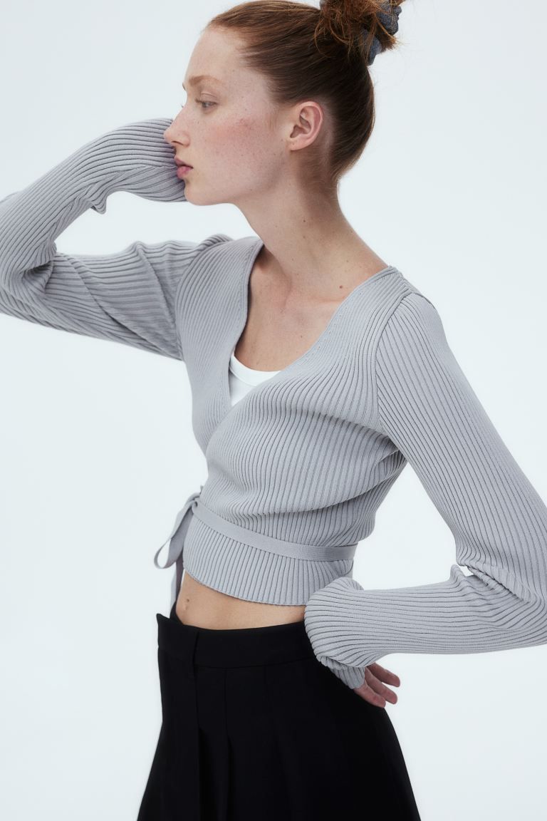 Rib-knit Wrap Top | H&M (US + CA)