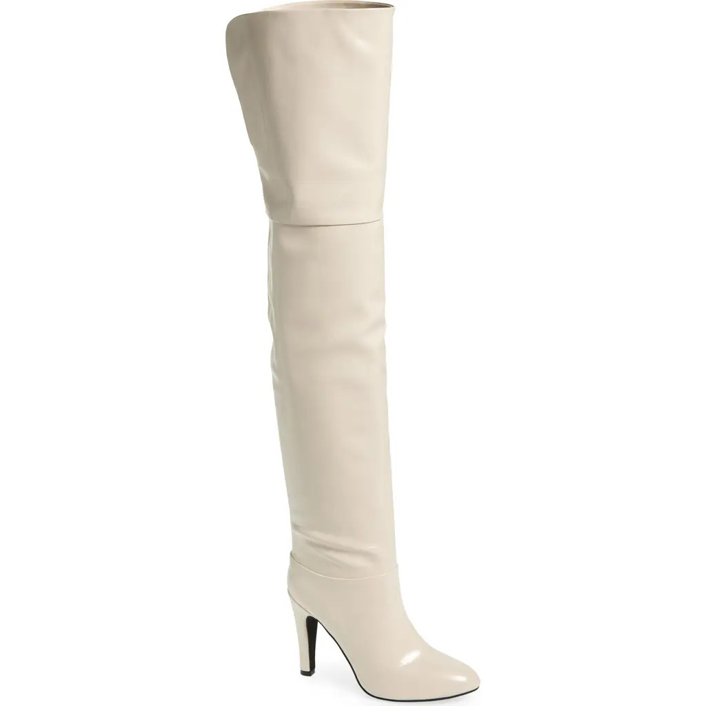 Jeffrey Campbell Overlook Over the Knee Boot in Ivory at Nordstrom, Size 9.5 | Nordstrom