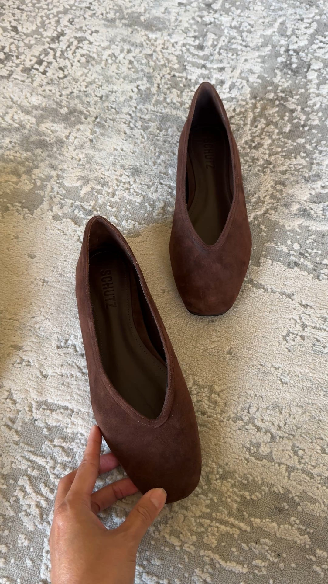 Fall shoes. Suede flats. Brown shoes. 
I love the style of these chocolate brown suede flats. Flexible sole. Chic design. I go between a 6 and 6.5 and took these in a 6. Fits well on my narrow foot. Suede feels luxe. 
I also love the style of the studded suede flats, but they were too wide for my narrow low volume foot. Also look chic and good quality. Wish they worked for me too  

#LTKShoeCrush #LTKOver40 #LTKStyleTip