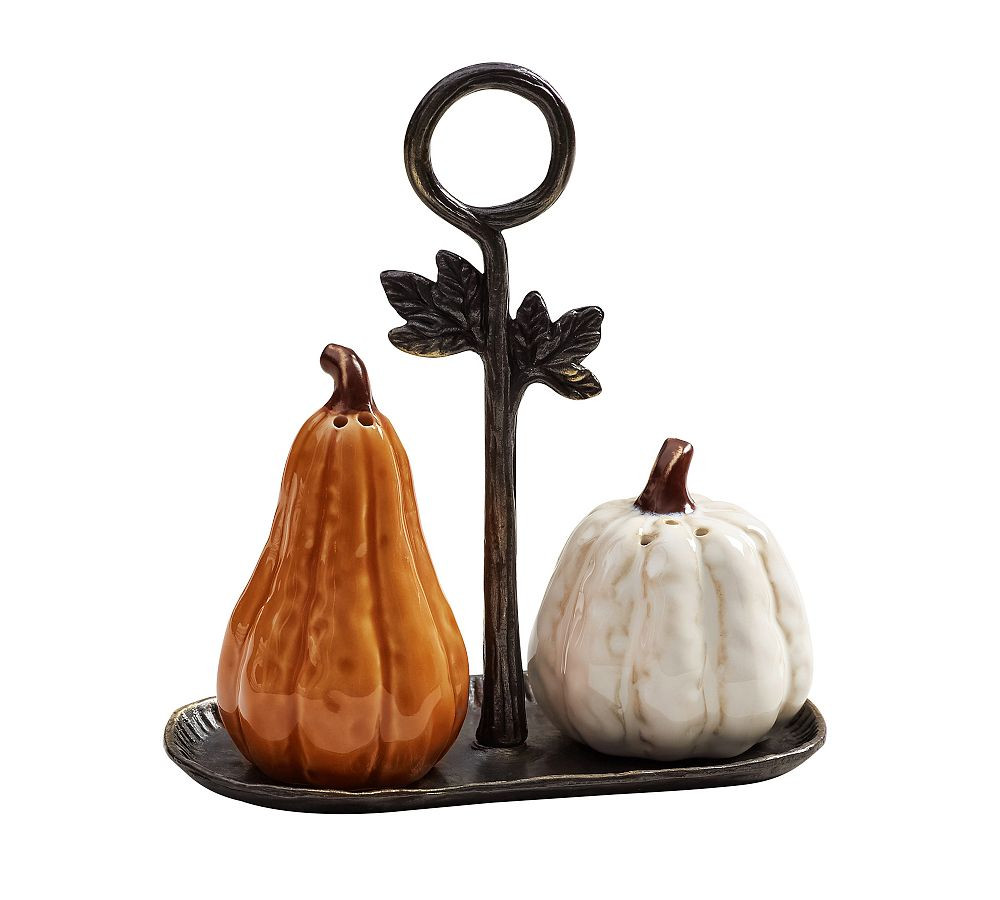 Gourd Stoneware Salt & Pepper Shakers | Pottery Barn (US)