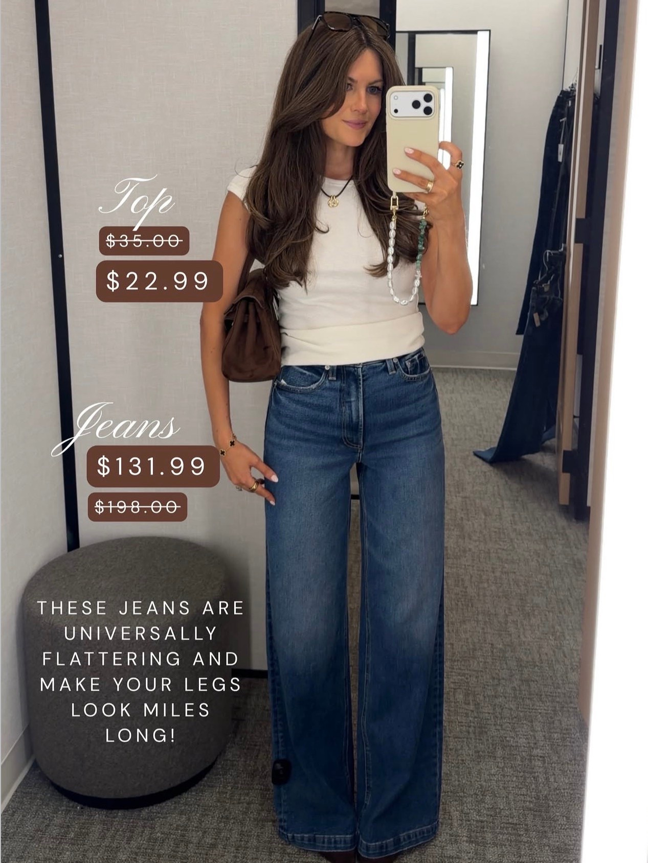 Obsessed with these jeans! Wearing size small in the top and 25 in pants.

#LTKootd #LTKSaleAlert