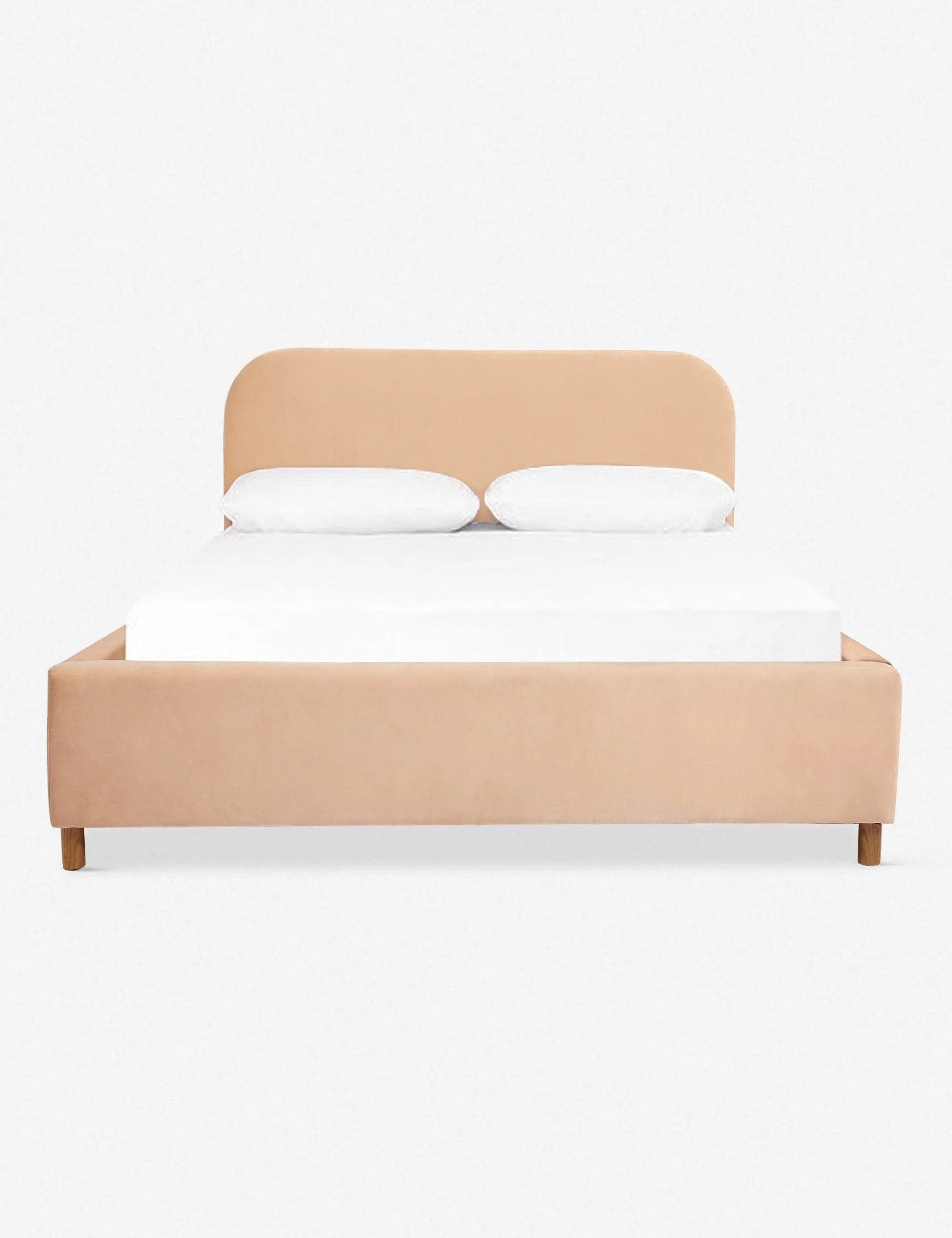 Solene Platform King Bed, Buff | Lulu and Georgia 