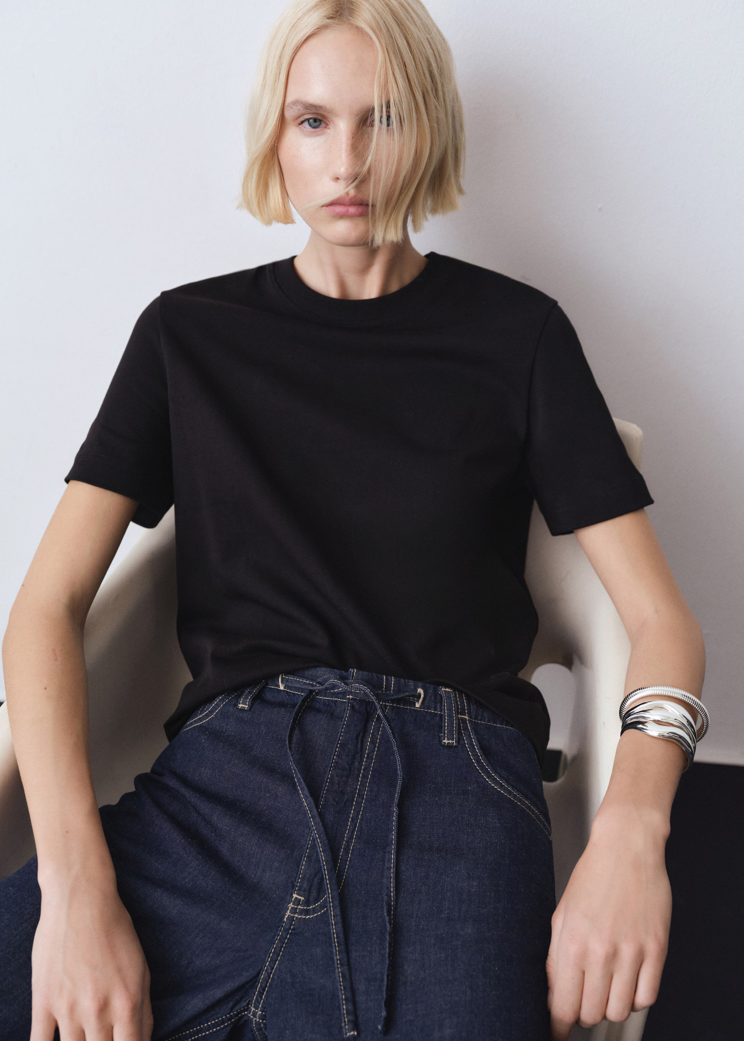 Short-sleeved cotton t-shirt - Women | MANGO United Kingdom | MANGO (UK)