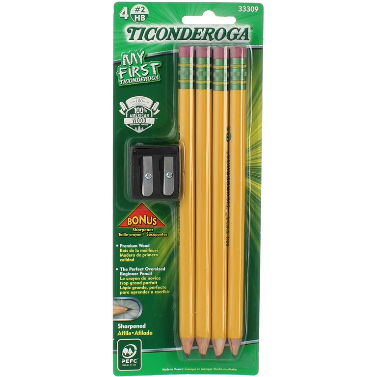 Ticonderoga My First Pencil, #2HB, 4 Ct | Walmart (US)