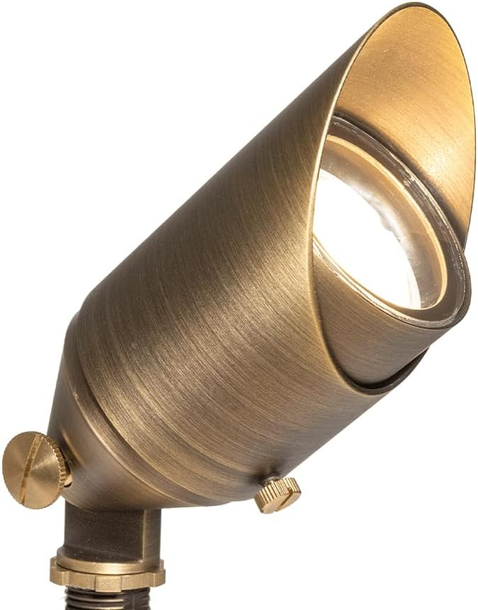 VOLT Top Dog 12V Cast Brass Outdoor Spotlight (Bronze) with 5W 2700K Warm White 400 Lumen MR16 LE... | Amazon (US)