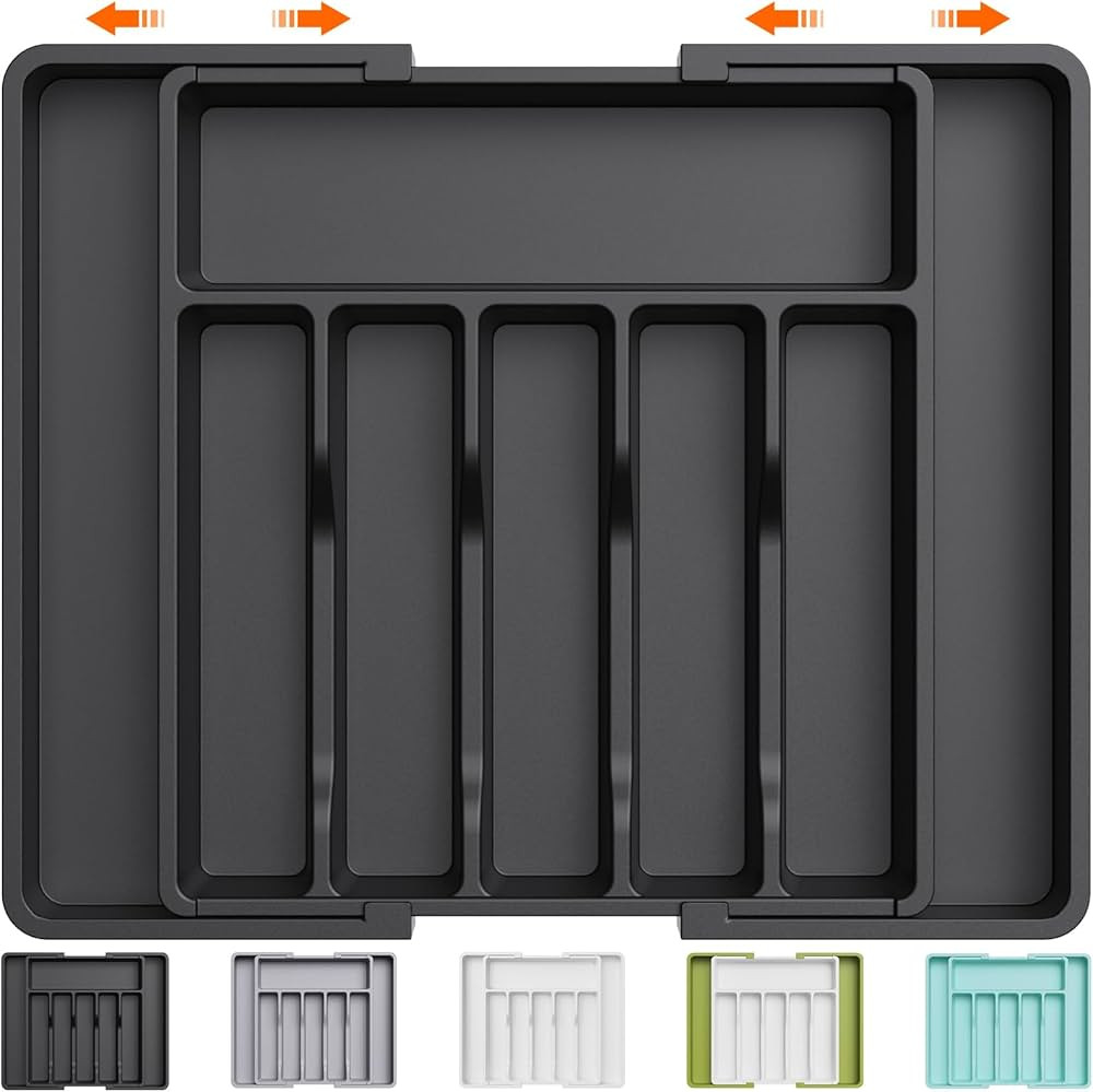 Lifewit Silverware Drawer Organizer, Expandable Utensil Tray for Kitchen, BPA Free Flatware and C... | Amazon (US)
