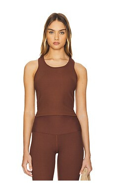 YEAR OF OURS Ribbed Yos Tank Top in Cappuccino from Revolve.com | Revolve Clothing (Global)