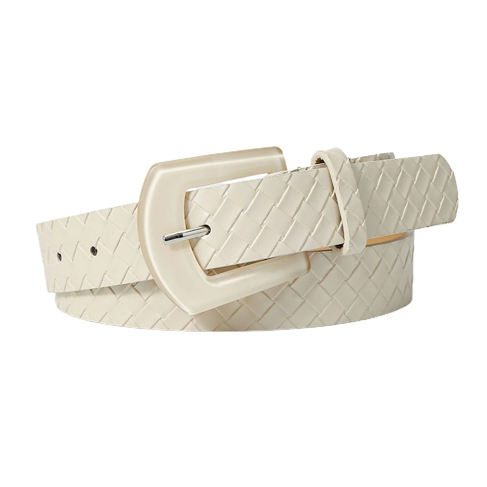 SWSMCLT Women's Fashion Belt For Dress Faux Leather Summer Medium Regular Fit Belt Braided Slimmi... | Walmart (US)